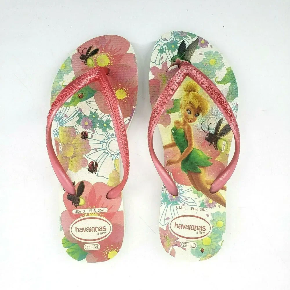 Disney Havaianas Slim Flip Flops Tinkerbell‎  Pink